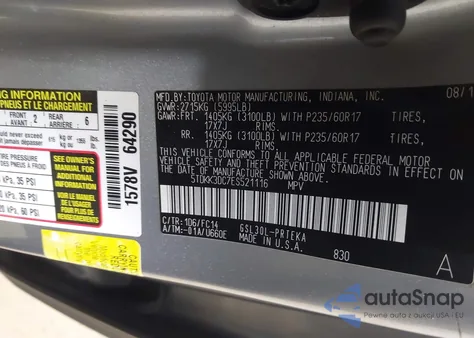 2014 Toyota Sienna Le V6 8 Passenger из США, поврежденный, VIN 5TDKK3DC7ES521116